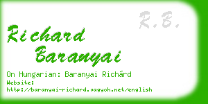 richard baranyai business card